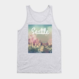 Dreamy Seattle Skyline and Space Needle Tank Top